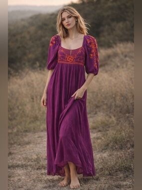 Free People Wedgewood Maxi Dress | Size Large | Boho Summer Vibes